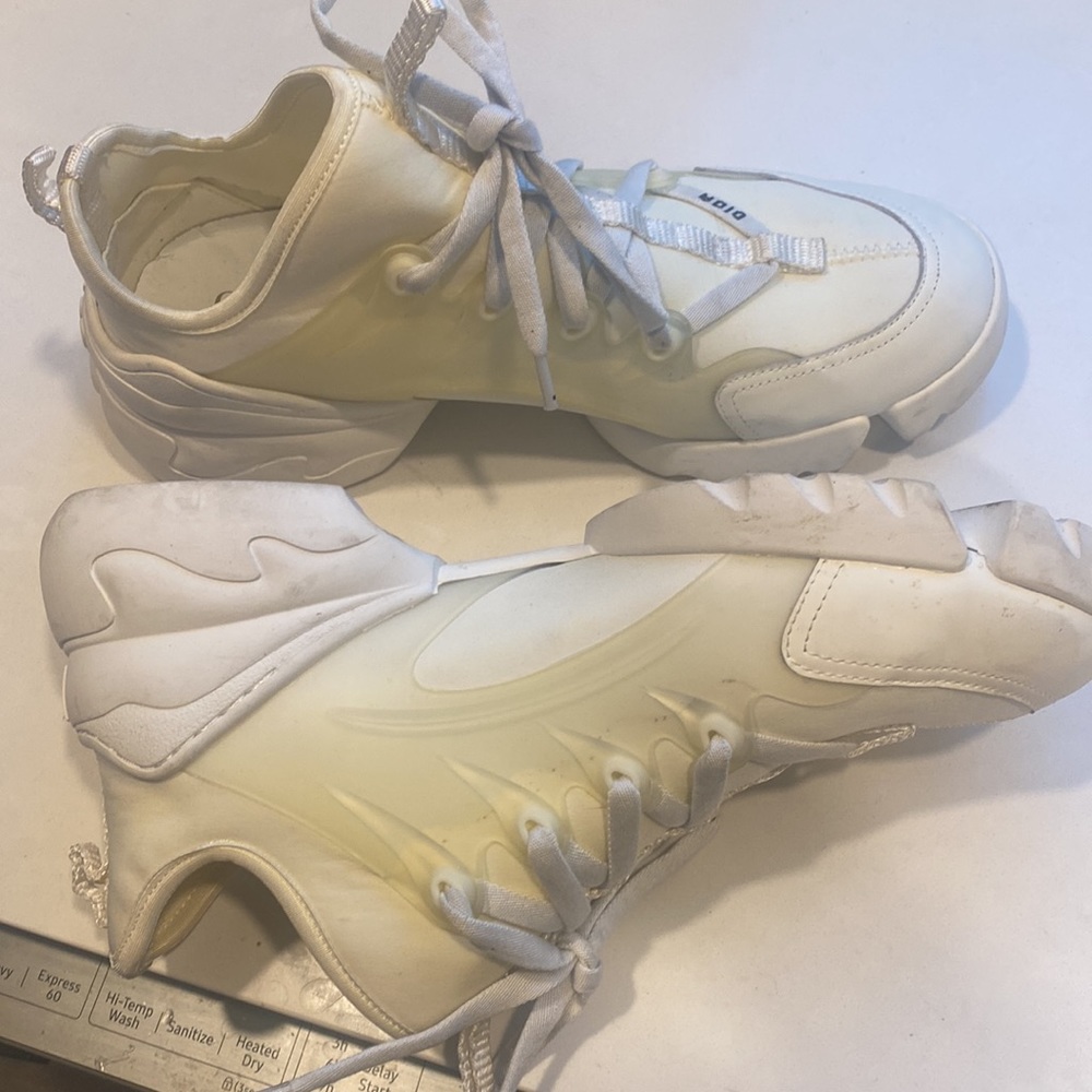 Dior Off White Neoprene and Leather D-Connect Sneakers - Picture 6 of 6